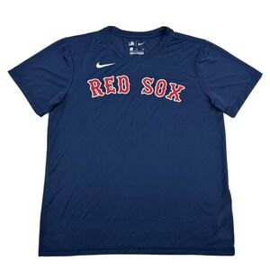 Boston Red Sox Shirt Men's M Blue Nike Short Sleeve Crew Neck MLB‎